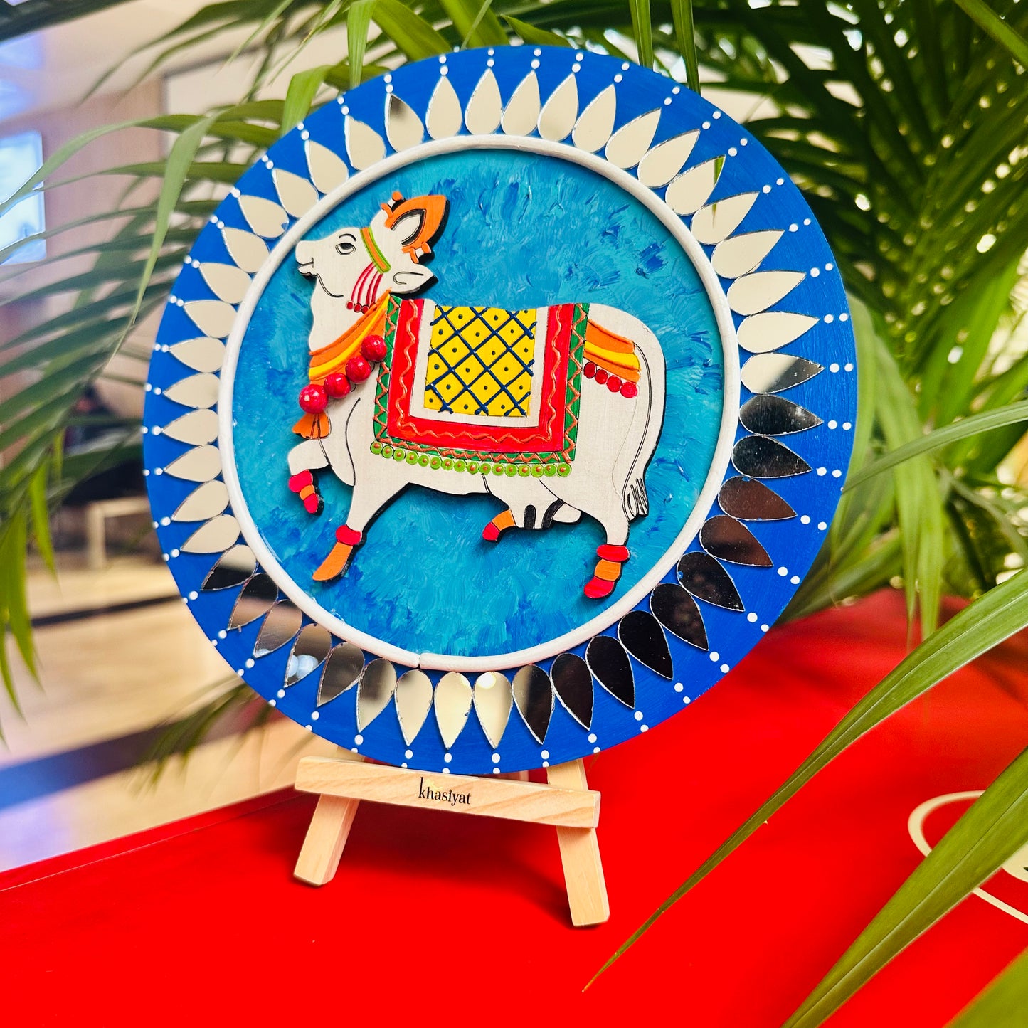 Earthen Devotion Kamdhenu Wall Plate - Khasiyat