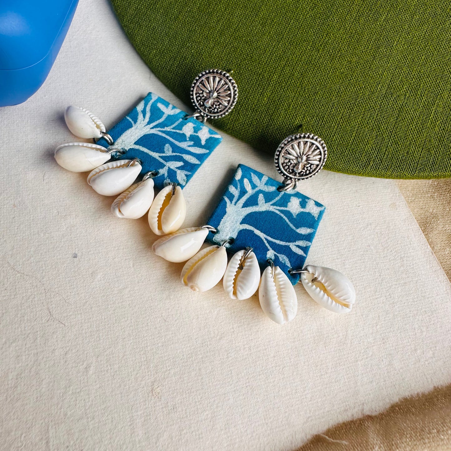 Seaside Chirps Handpainted Earrings - Khasiyat
