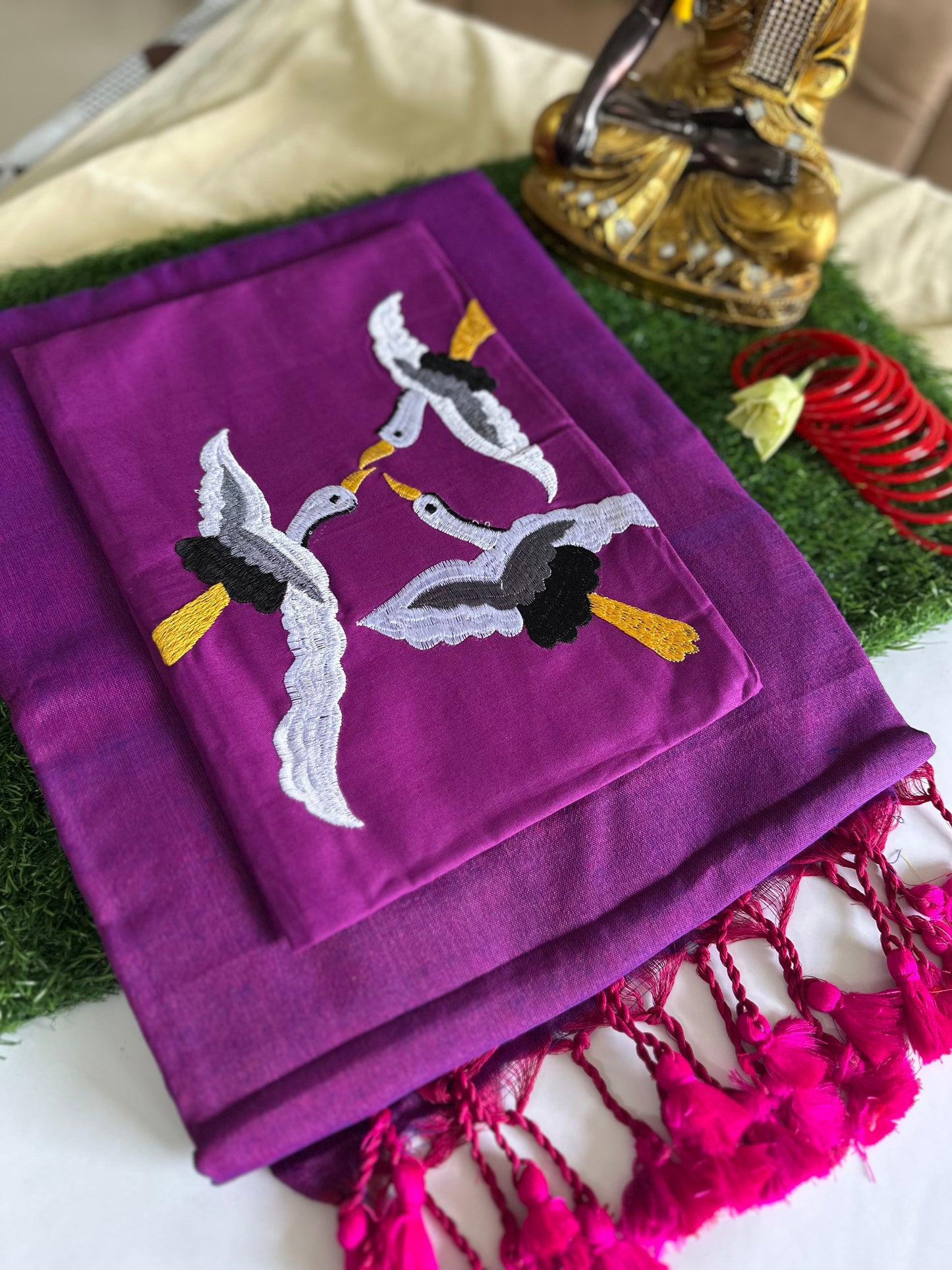 Pakshi Handloom Khadi Cotton Saree - Khasiyat