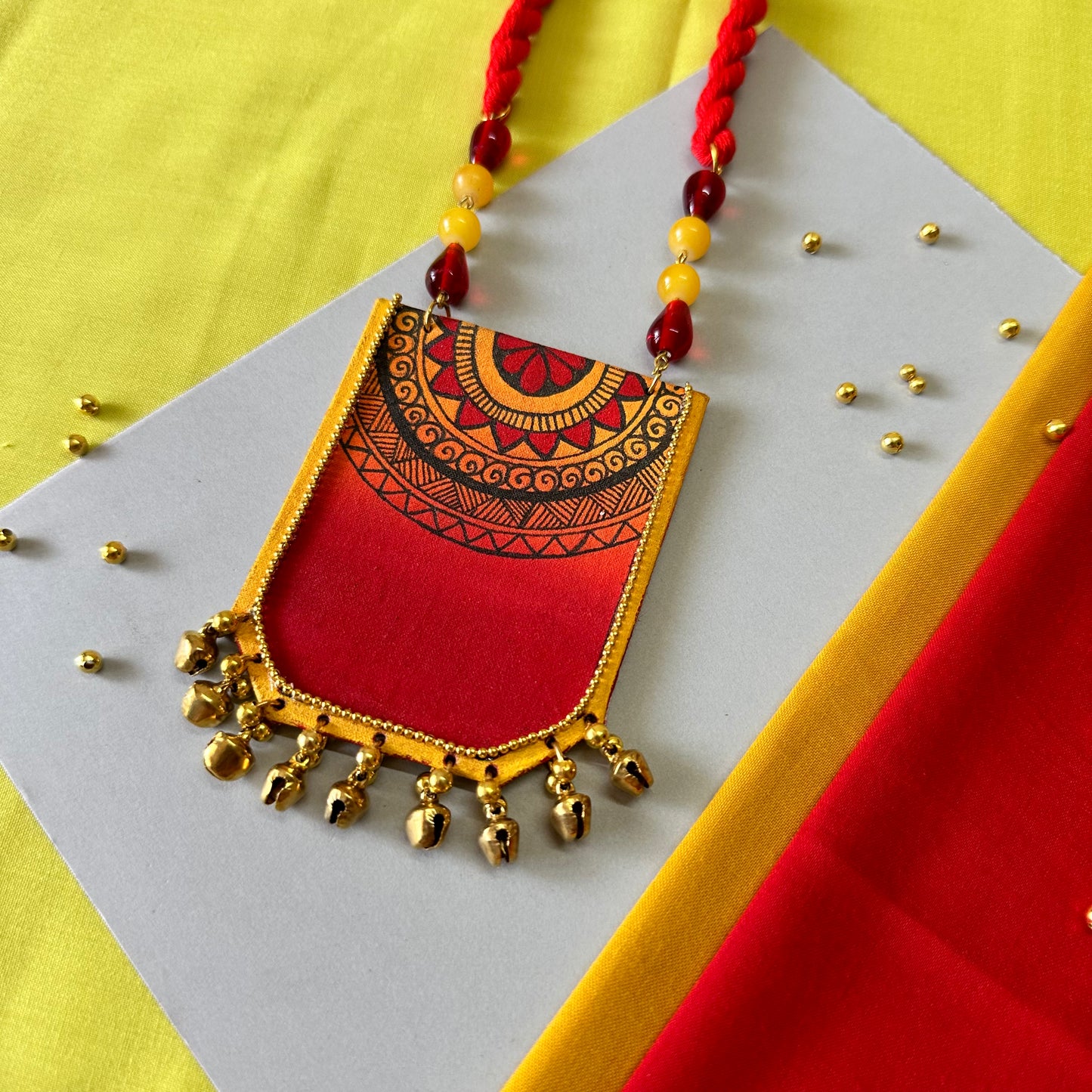 KalaMandala Handpainted Neckpiece - Khasiyat