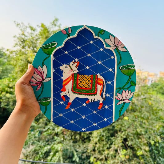 Pichwai Cow Wall Plate - Khasiyat