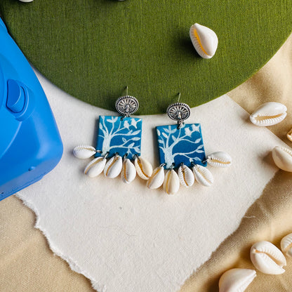 Seaside Chirps Handpainted Earrings - Khasiyat