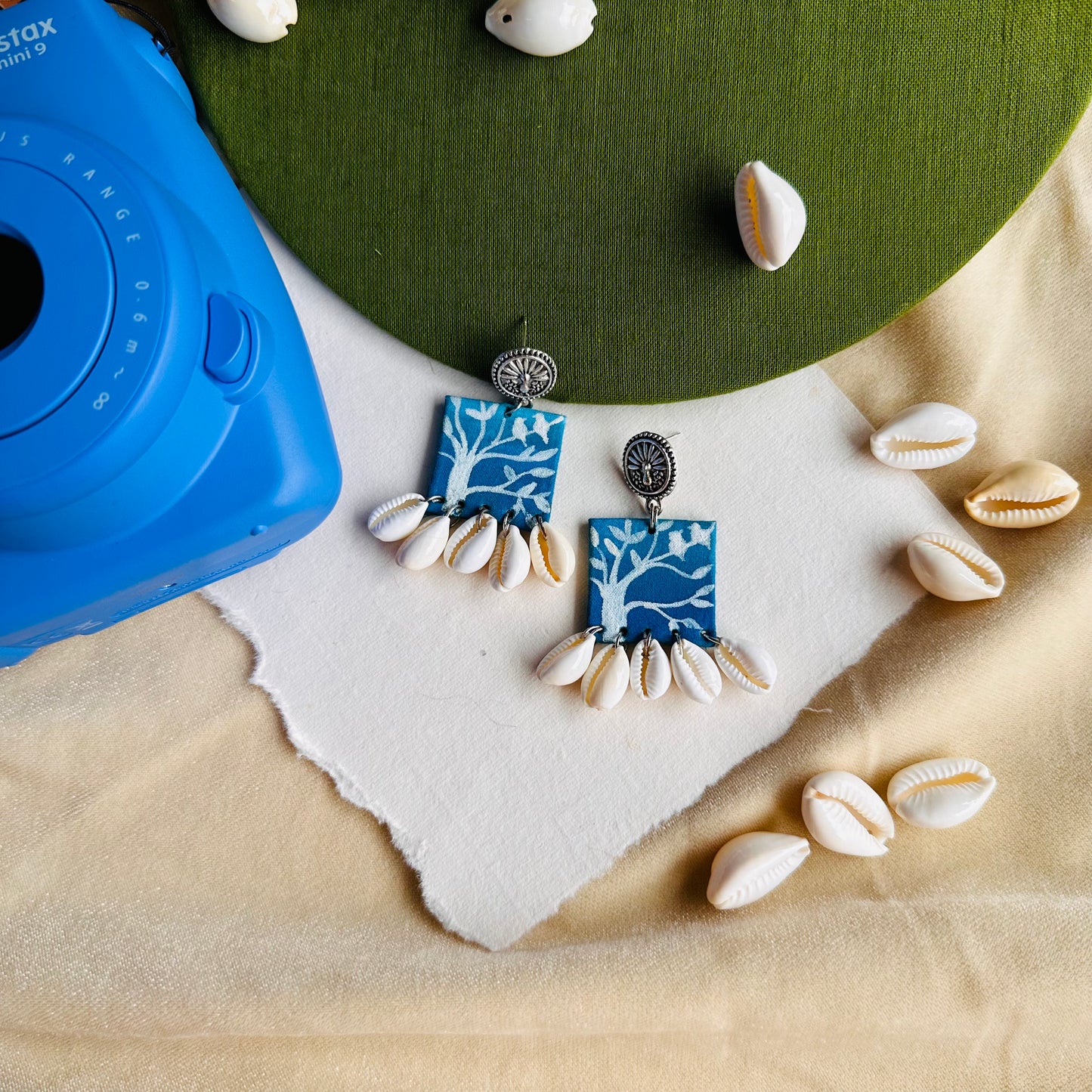 Seaside Chirps Handpainted Earrings - Khasiyat
