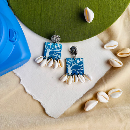 Seaside Chirps Handpainted Earrings - Khasiyat