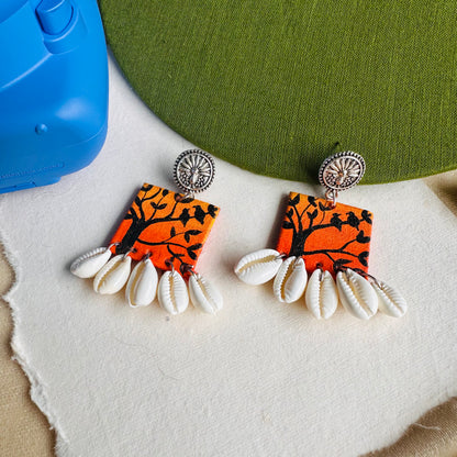 Seaside Chirps Handpainted Earrings - Khasiyat