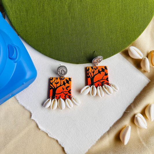 Seaside Chirps Handpainted Earrings