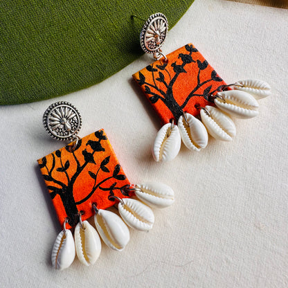 Seaside Chirps Handpainted Earrings - Khasiyat