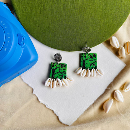 Seaside Chirps Handpainted Earrings - Khasiyat