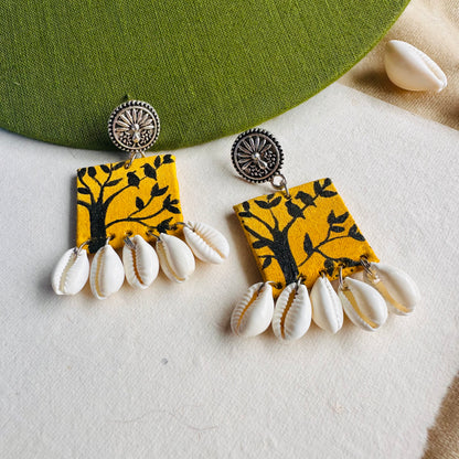 Seaside Chirps Handpainted Earrings - Khasiyat