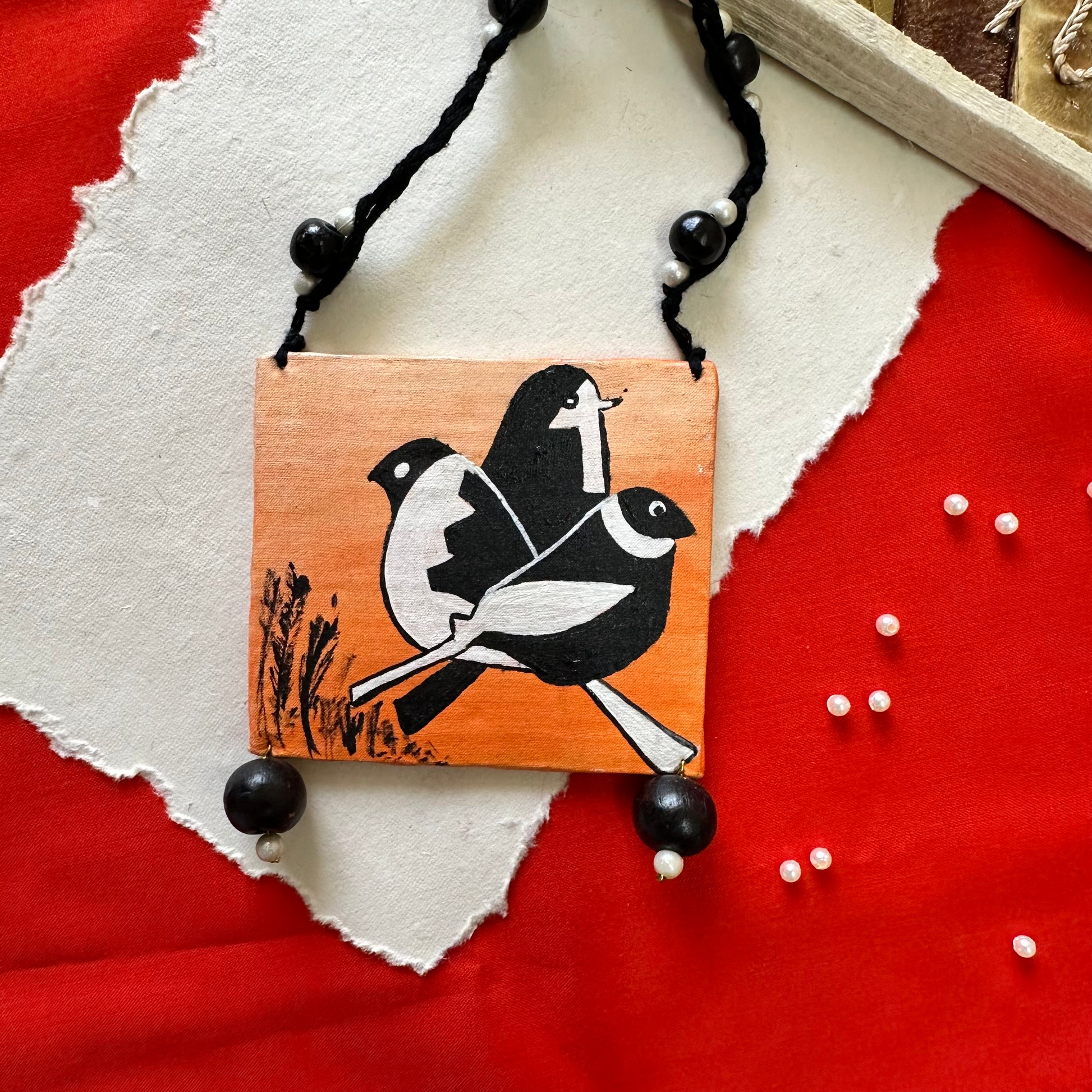 Chidiya Handpainted Neckpiece - Khasiyat