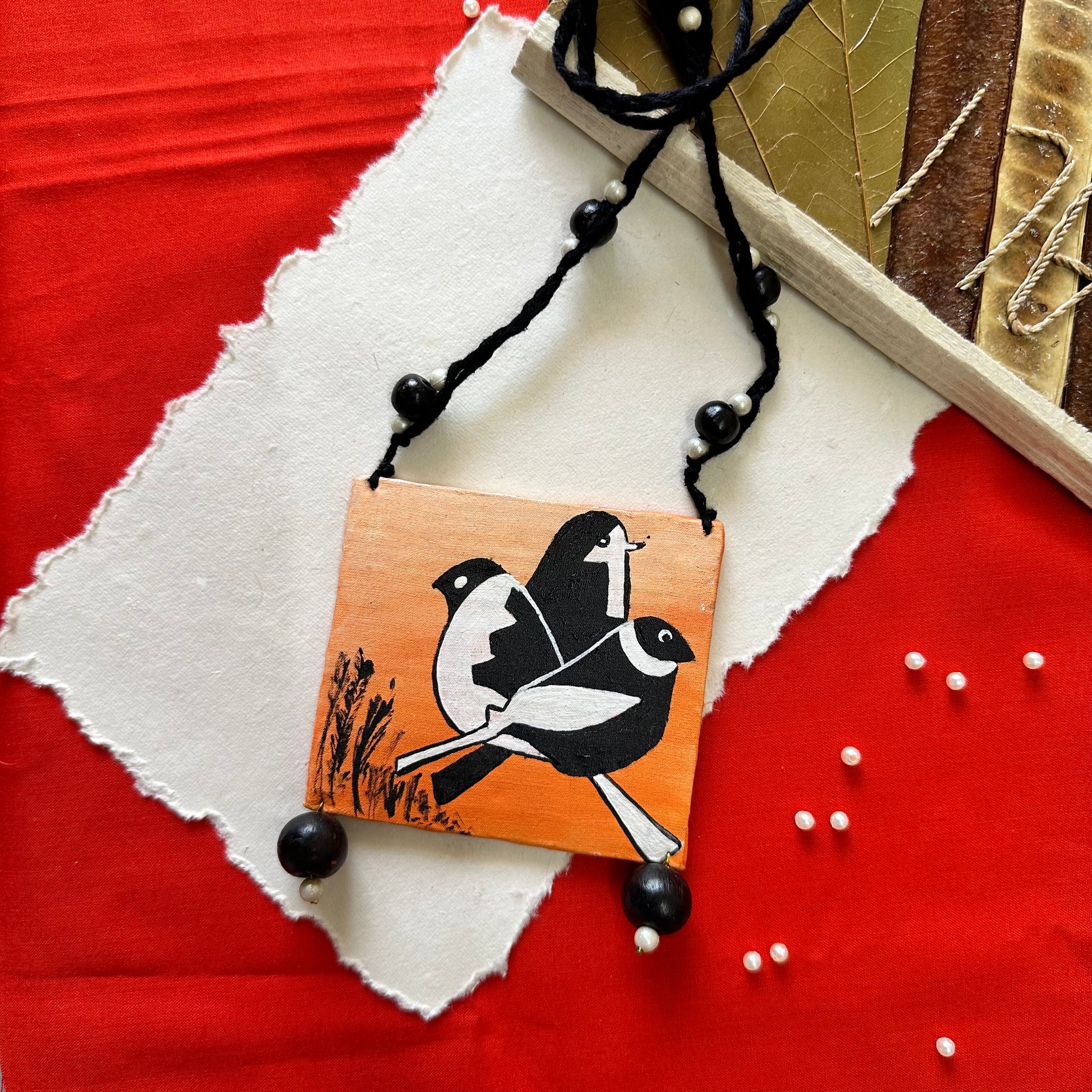 Chidiya Handpainted Neckpiece - Khasiyat