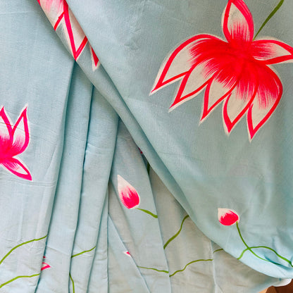 Neerja – Handpainted Khadi Cotton Saree
