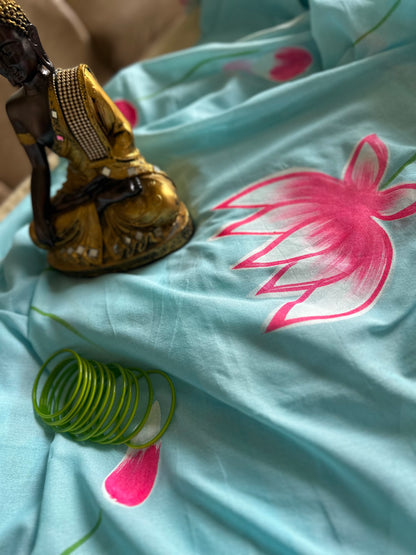 Neerja – Handpainted Khadi Cotton Saree