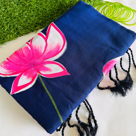 Niraaya- Handpainted Khadi Cotton Saree