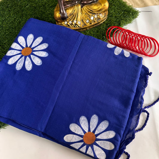 Neel Tara- Handpainted Saree