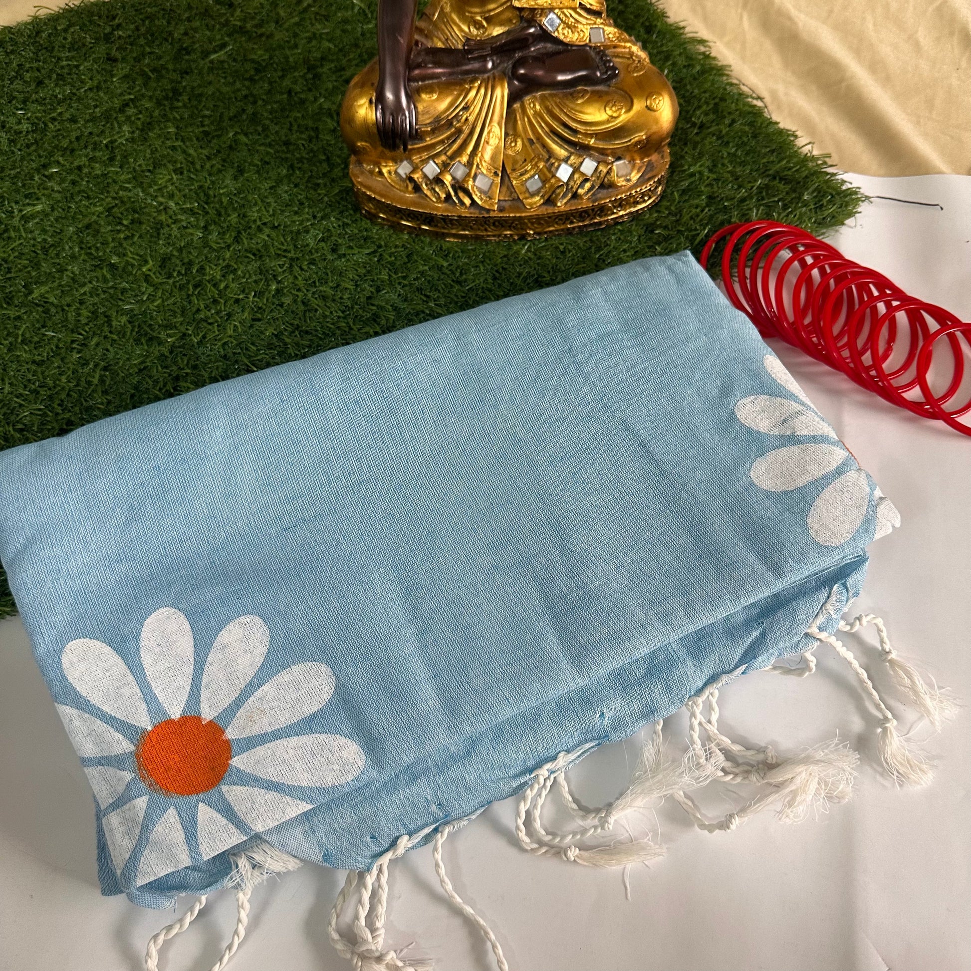 Aasmaani Muskaan - Hanpainted Saree - Khasiyat