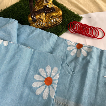 Aasmaani Muskaan - Hanpainted Saree - Khasiyat
