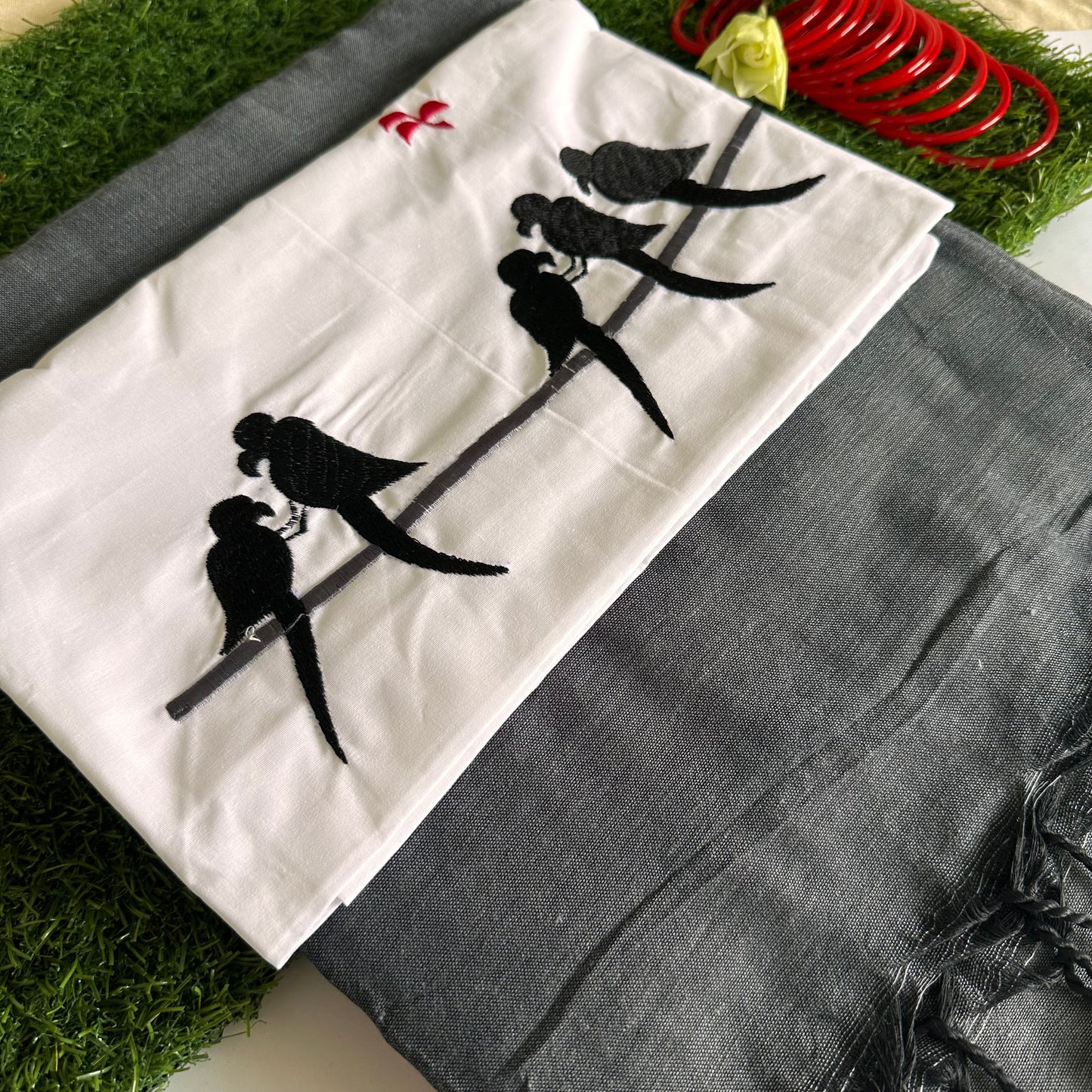 Shaam Ki Chhaya - Khadi Cotton Saree - Khasiyat