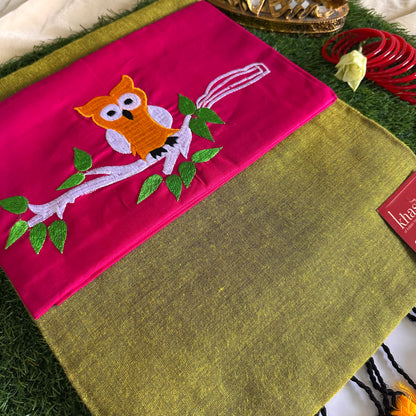 Ullu Tales Handloom Khadi Cotton Saree - Khasiyat