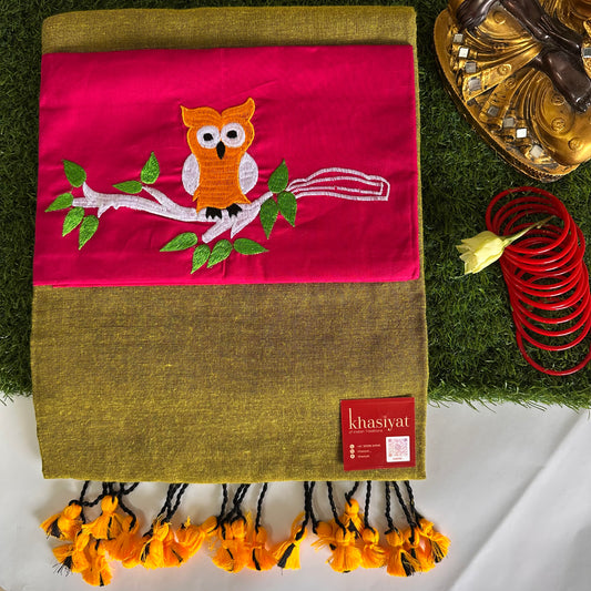 Ullu Tales Handloom Khadi Cotton Saree - Khasiyat