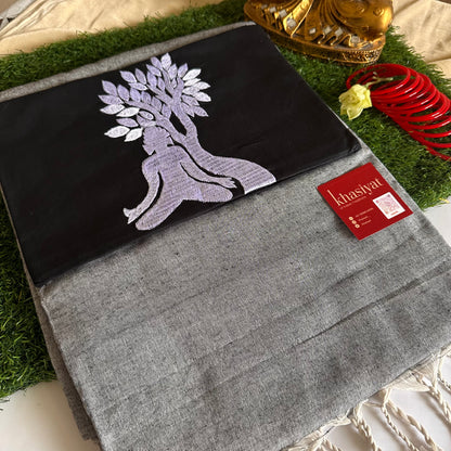 Shanti Sutra Handloom Khadi Cotton Saree - Khasiyat