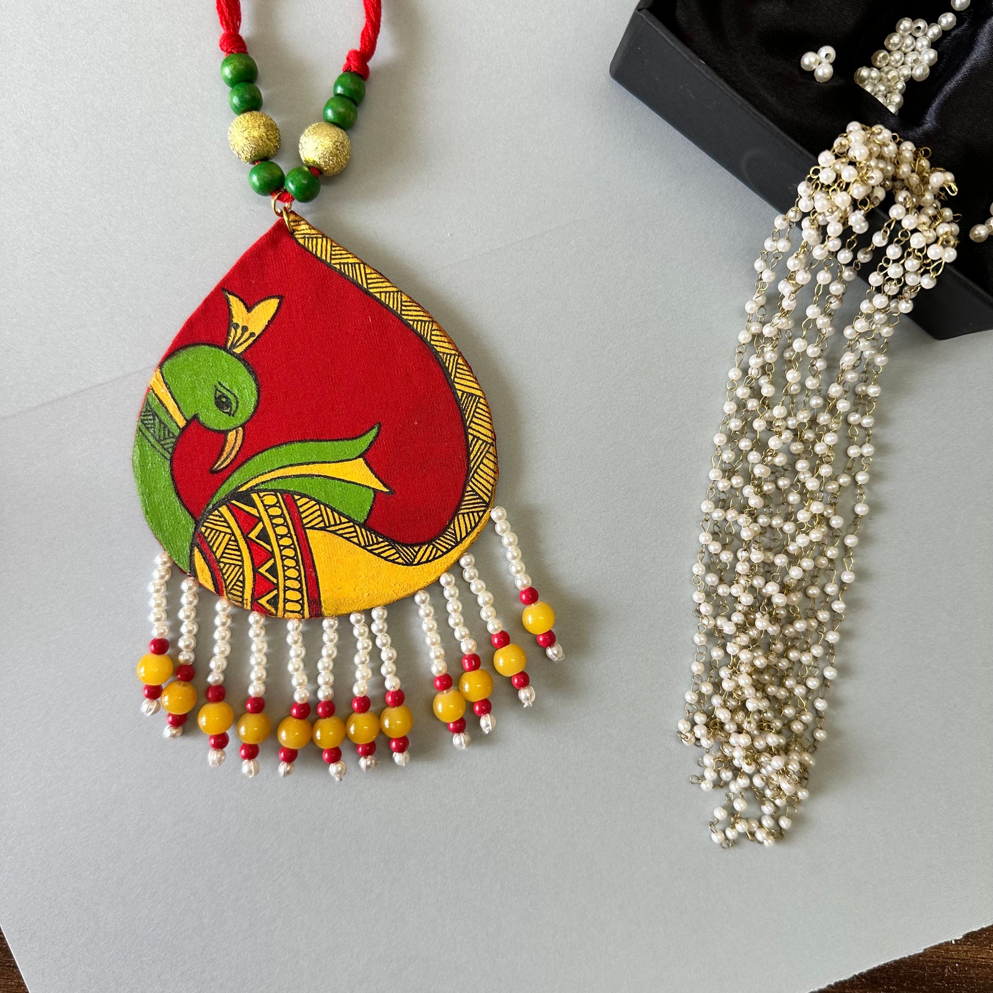 Rangrekha Handpainted Neckpiece - Khasiyat