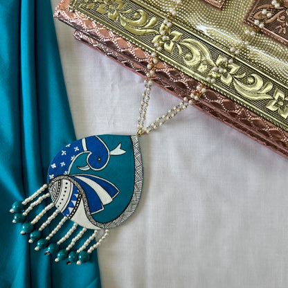 Mor Handpainted Neckpiece - Khasiyat