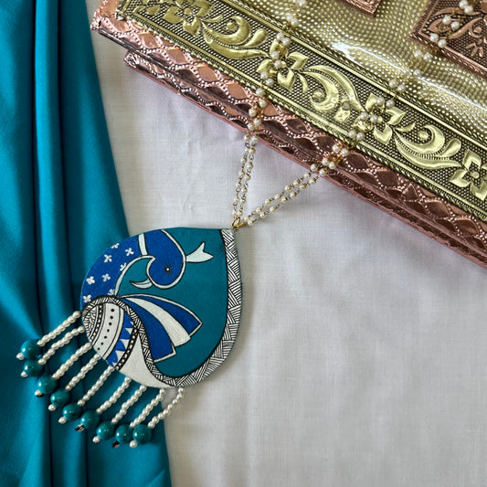Mor Handpainted Neckpiece - Khasiyat