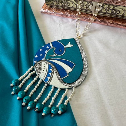 Mor Handpainted Neckpiece - Khasiyat