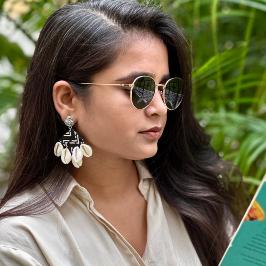 Tribal Shell Statement Earring - Khasiyat