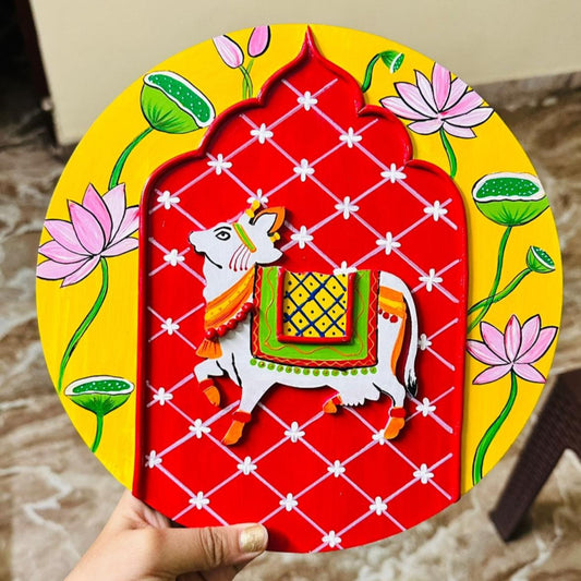 Sacred Serenity Pichwai Wall Plate - Khasiyat
