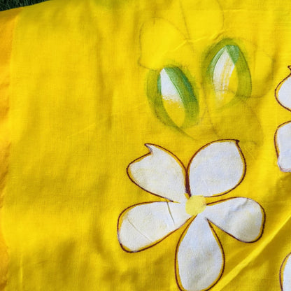 Basant Handpainted Mul Cotton Saree