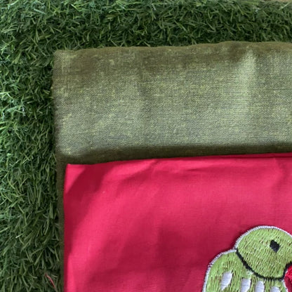 Parrot Melody Handloom Khadi Cotton Saree